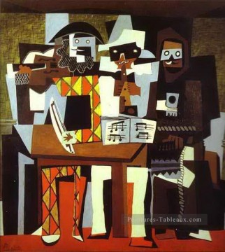 Trois musiciens 1921 cubiste Peinture à l'huile
